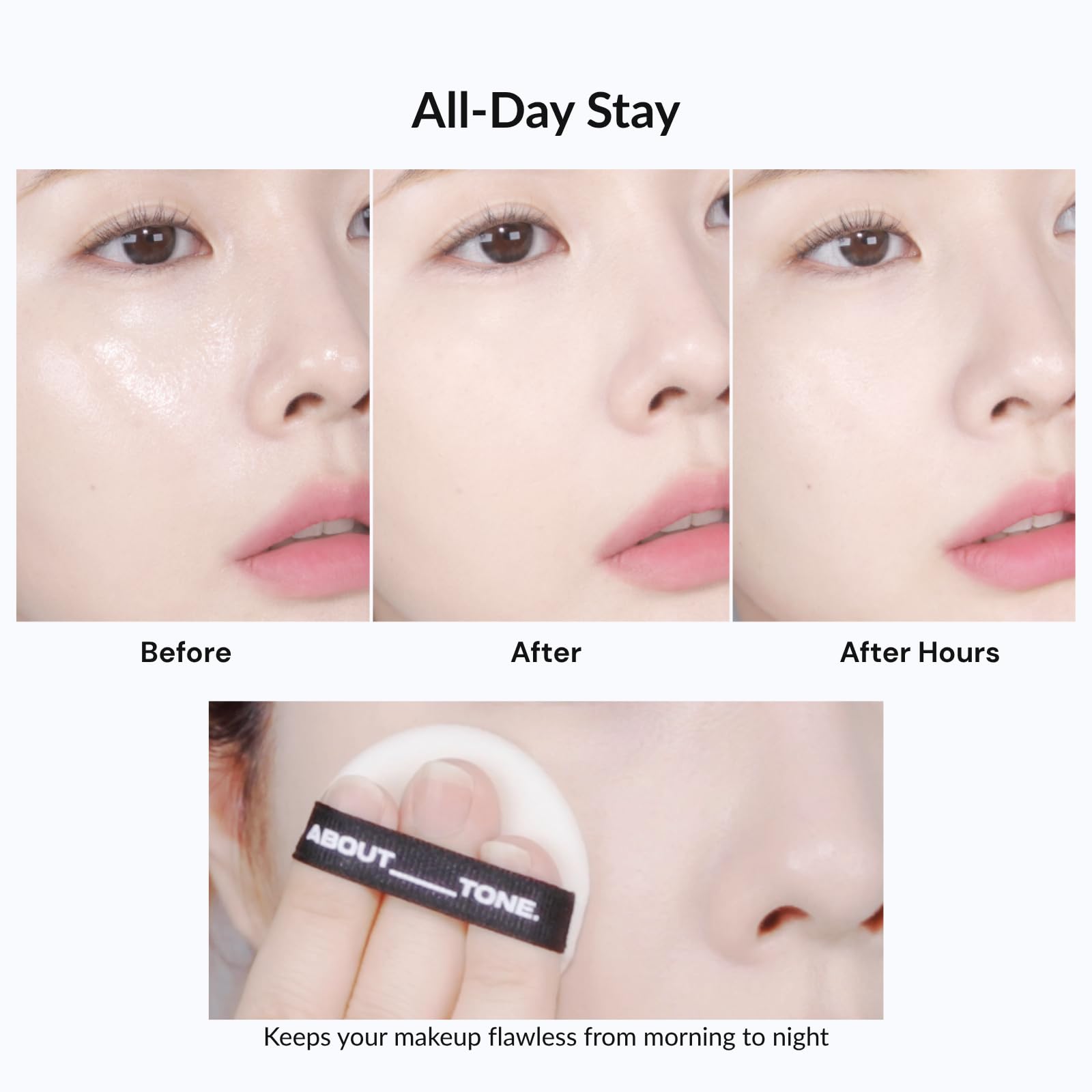 ABOUT TONE Blur Powder Pact soft matte effect for long wear