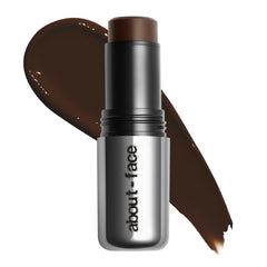 about-face Beach Freak Bronzer Stick Beach Baby packaging highlighting vegan formula for clean beauty