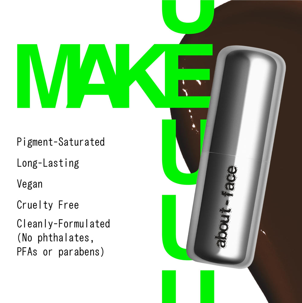 about-face Beach Freak Bronzer Stick on cheek demonstrating warm, natural-toned glow