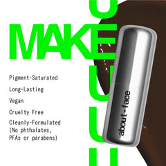 about-face Beach Freak Bronzer Stick on cheek demonstrating warm, natural-toned glow