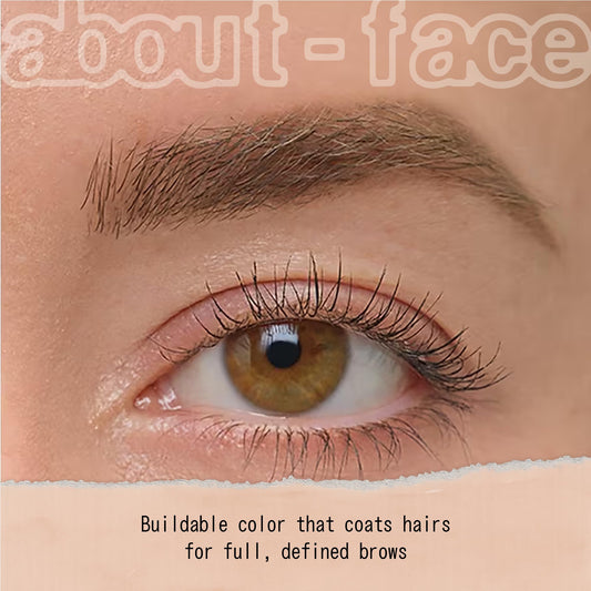 about-face Brow Artist built-in-spoolie-blending: seamless grooming for a polished finish