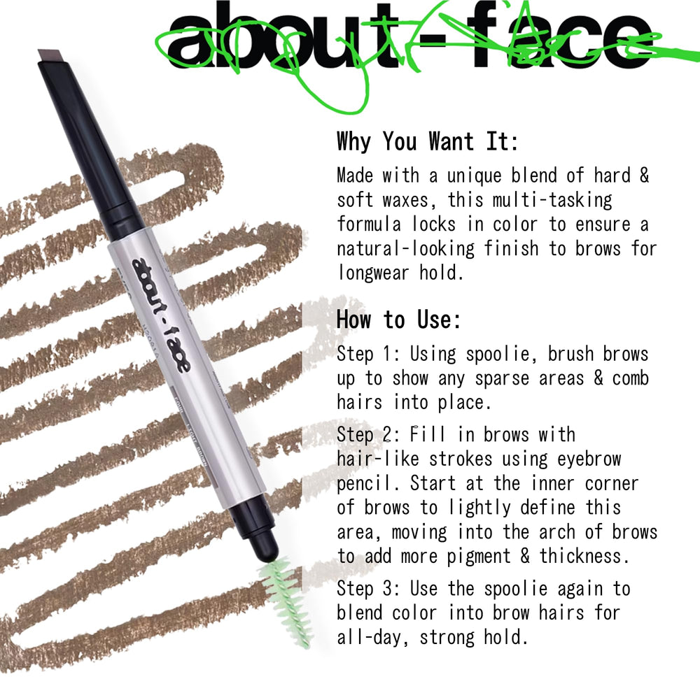 about-face Brow Artist clean-vegan-cruelty-free: ethical choice with dependable performance