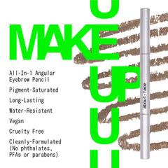 about-face Brow Artist long-wear-formula: smudge-resistant color lasts from morning to night