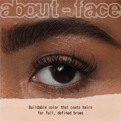 aboutface Brow Artist spoolie blend image highlights built-in spoolie for seamless grooming