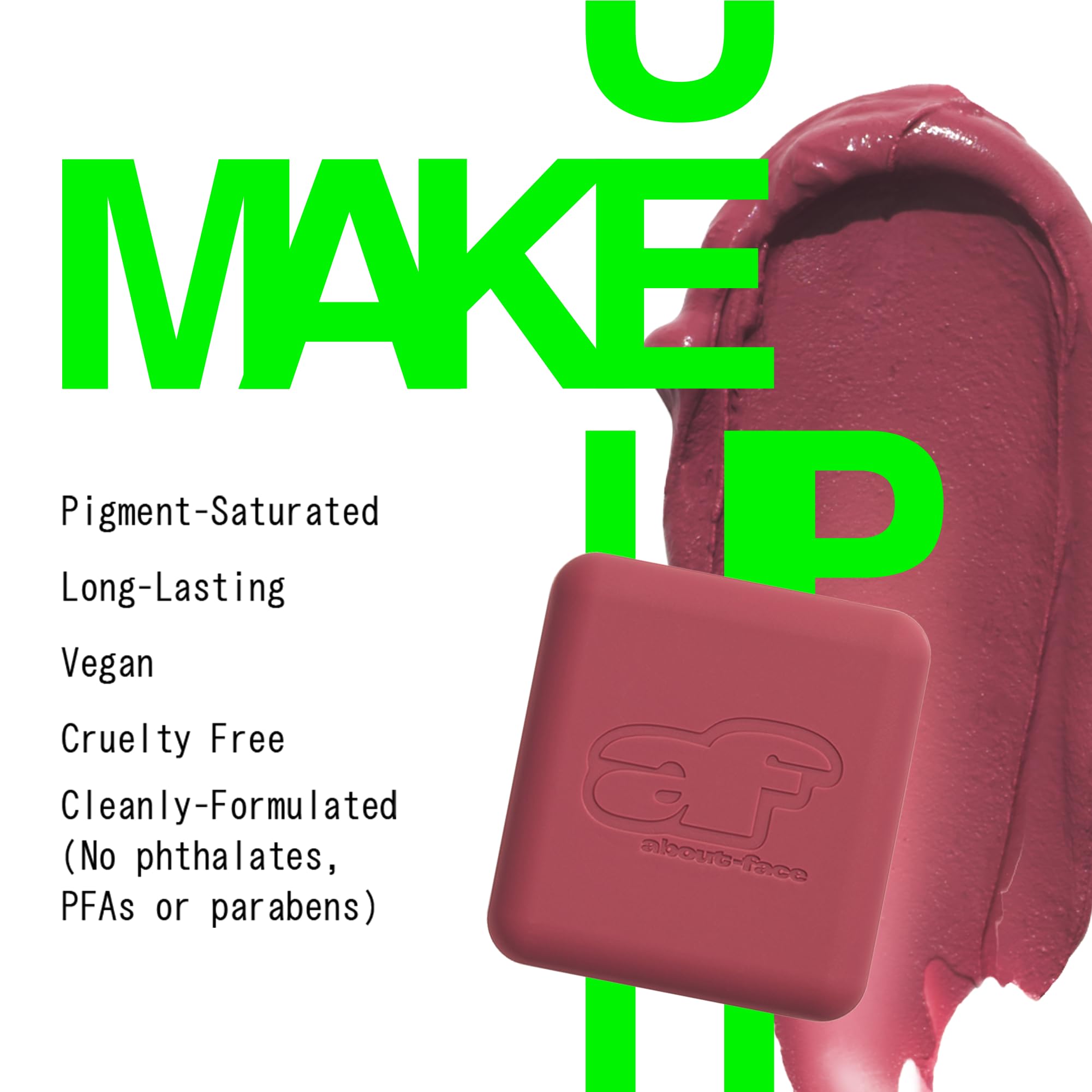 about-face Cheek Freak Blush Balm on cheek with diffused finish