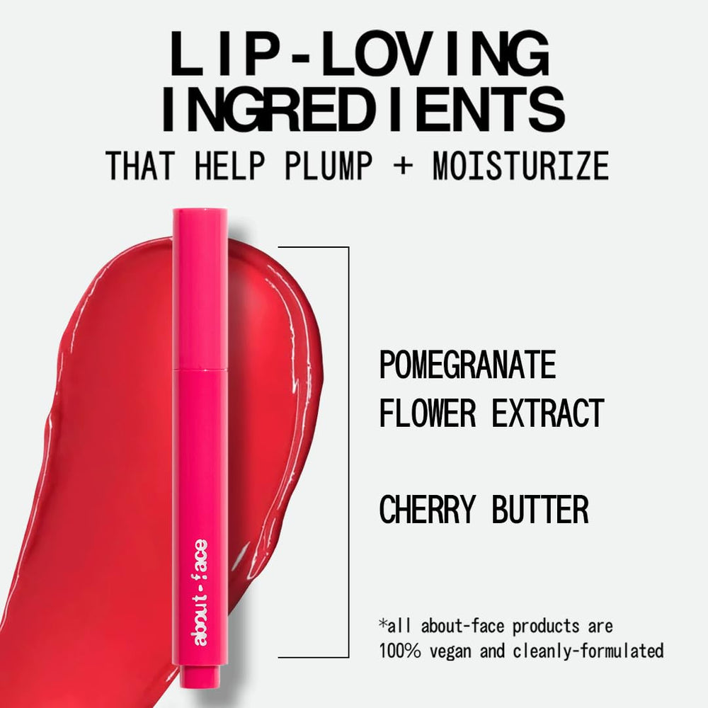 About Face Cherry Pick Lip Color Butter twist packaging for on-the-go use