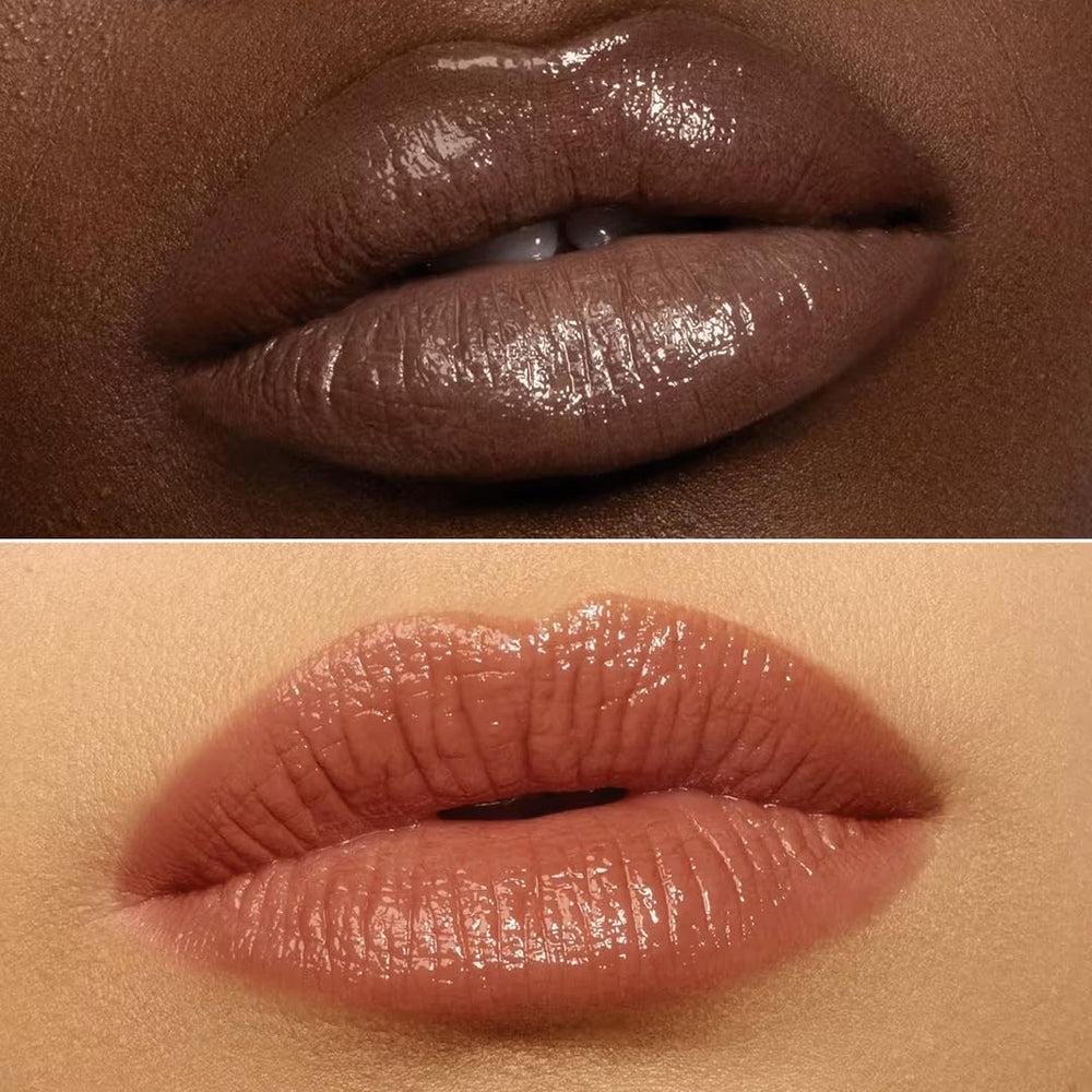 about-face Light Lock Lip Gloss Adore Me includes coconut oil for nourishment and refreshment.
