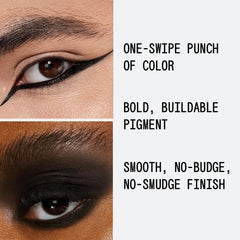 About-Face Matte Fluid Eye Paint Art of Darkness applicator closeup for precise application