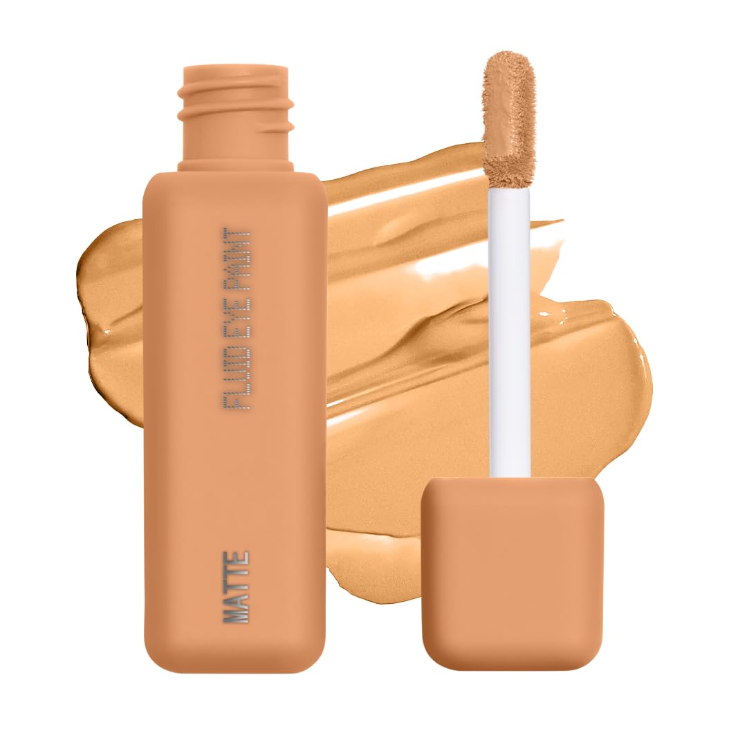 AboutFace Matte Fluid Eye Paint Creamsicle Orange swatch with bold pigment for a statement look.