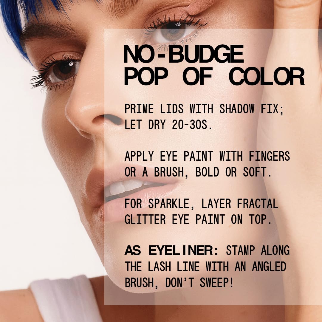 About-Face Matte Fluid Eye Paint long-wear test on eye area for all-day look
