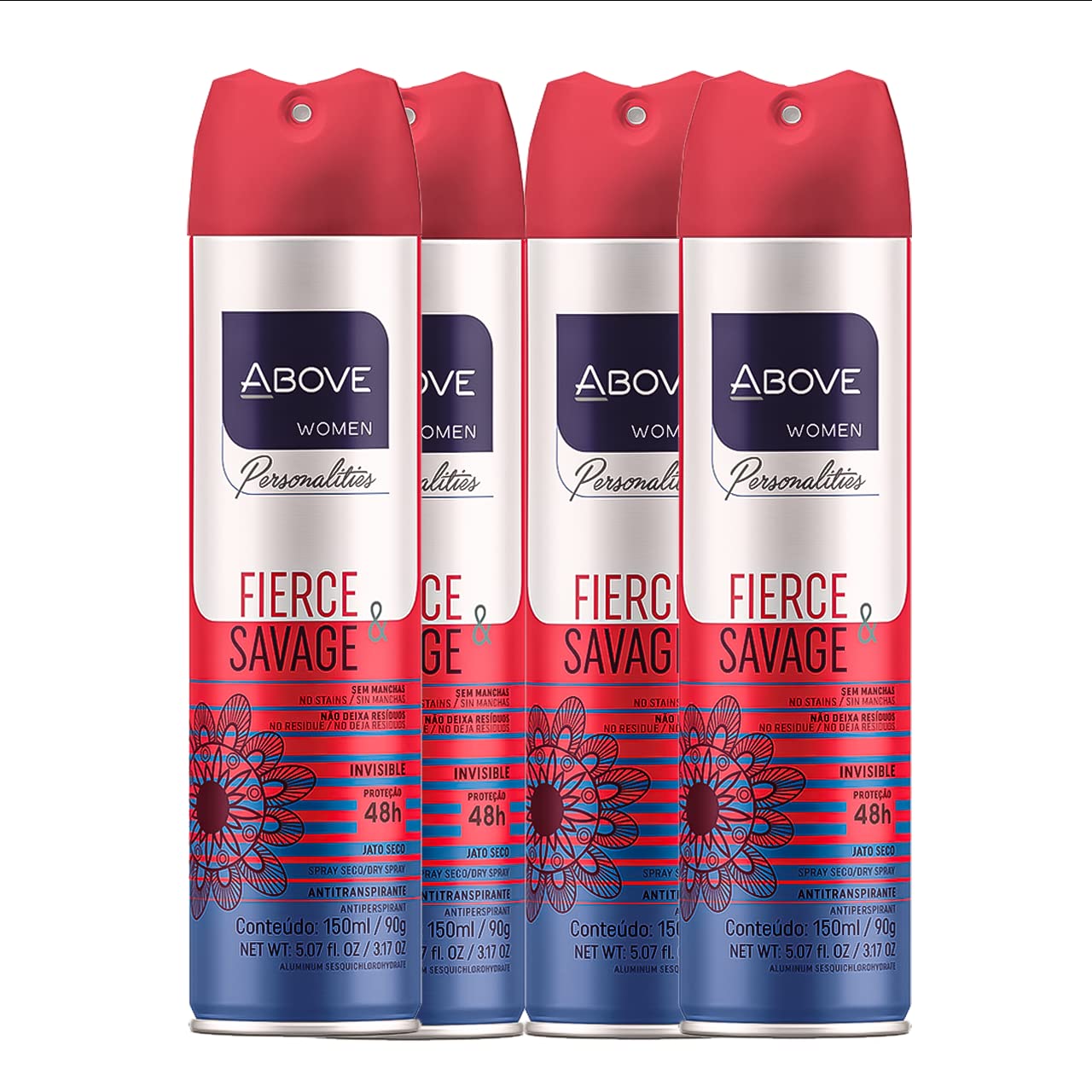 ABOVE Fierce and Savage 4pc set packaging showcases a travel-ready kit.