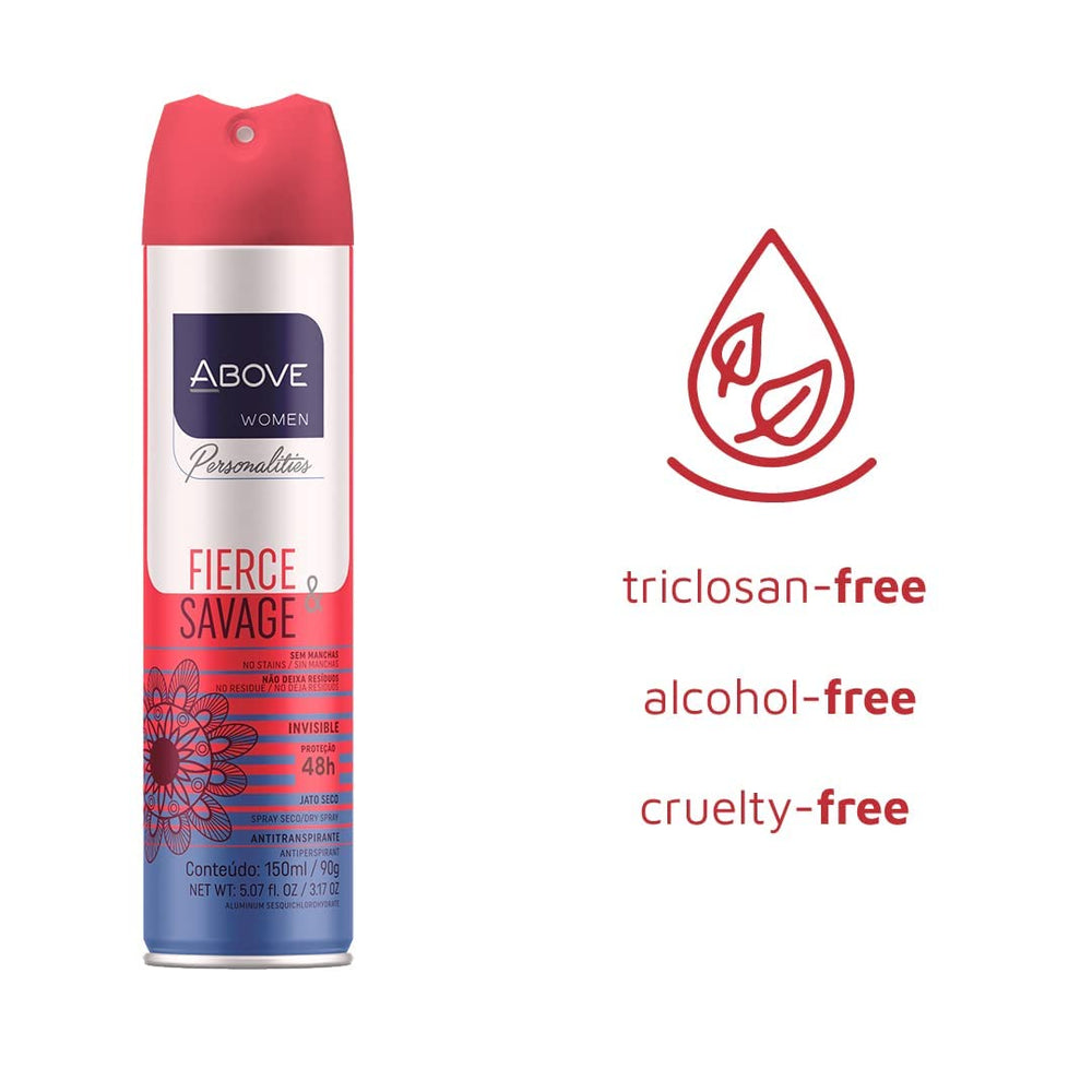 ABOVE Fierce and Savage alcohol-free formula suits sensitive skin.