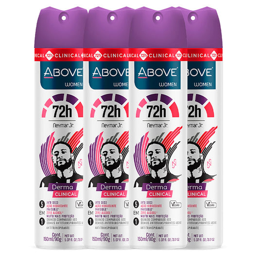 Above Neymar Jr 72h Derma Clinical deodorant bottle front showing all‑day dryness.