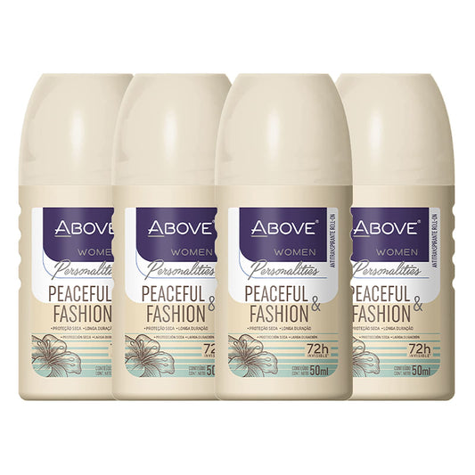 ABOVE Roll-On Personalities Peaceful bottle provides long-lasting floral protection for daily wear.