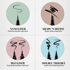 Absolute New York Double Trouble Liner angled tip detail for defined lash lines