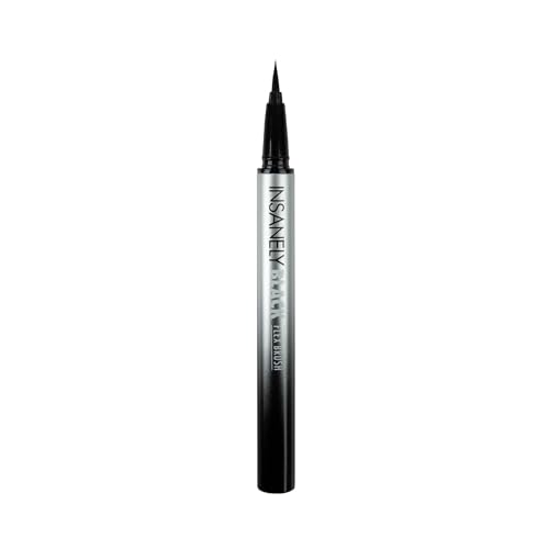 Absolute New York Insanely Black eyeliner swatch reveals deep pigment for bold looks
