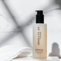 AbsoluteJOI bottle pour shot highlights easy rinse without harsh soaps.