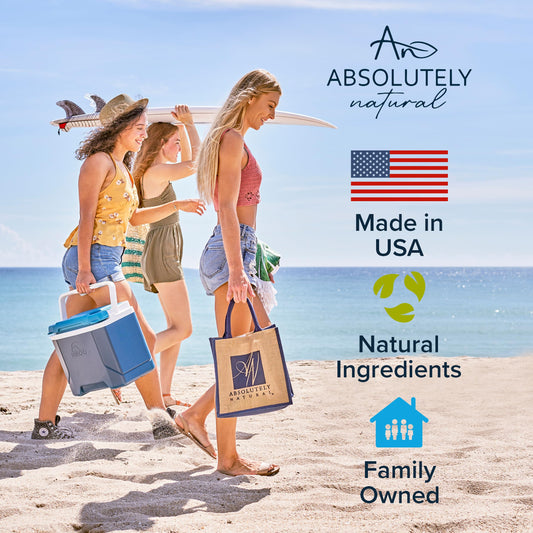 Absolutely Natural Aloe Vera Gel applied to skin for soothing relief
