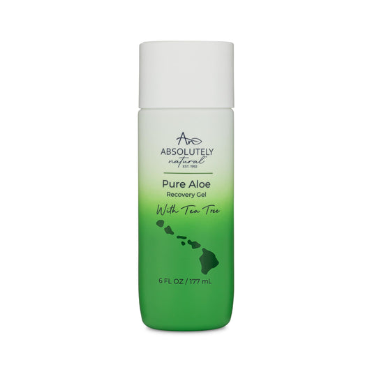 Absolutely Natural Aloe Vera Gel bottle close-up for cooling skin comfort