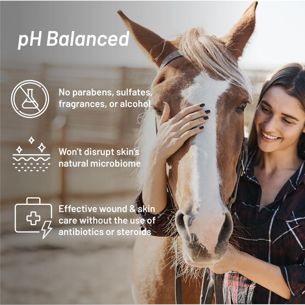 Absorbine Silver Honey Rapid Shampoo micro-silver-bg ingredient graphic communicates antimicrobial support.