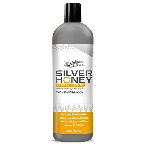 Absorbine Silver Honey Rapid Shampoo safe for all species with targeted skin relief possibilities.
