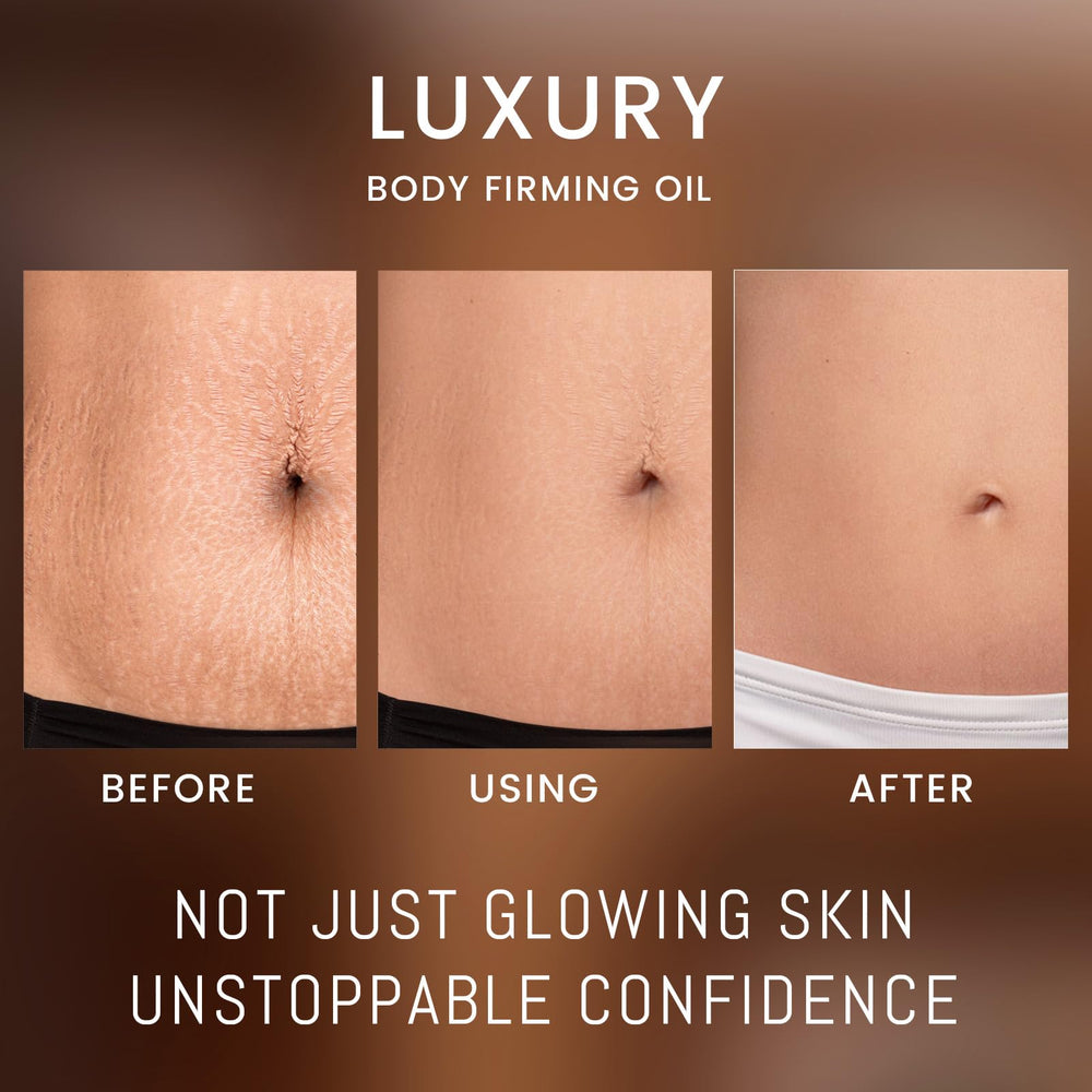 ABYST Body Firming Oil massage application demonstrating gentle coverage
