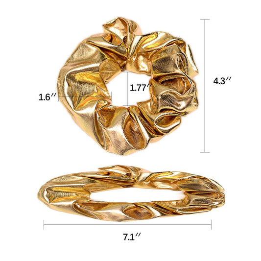ACCGLORY metallic scrunchie in mermaid colors adds playful style to daily outfits.