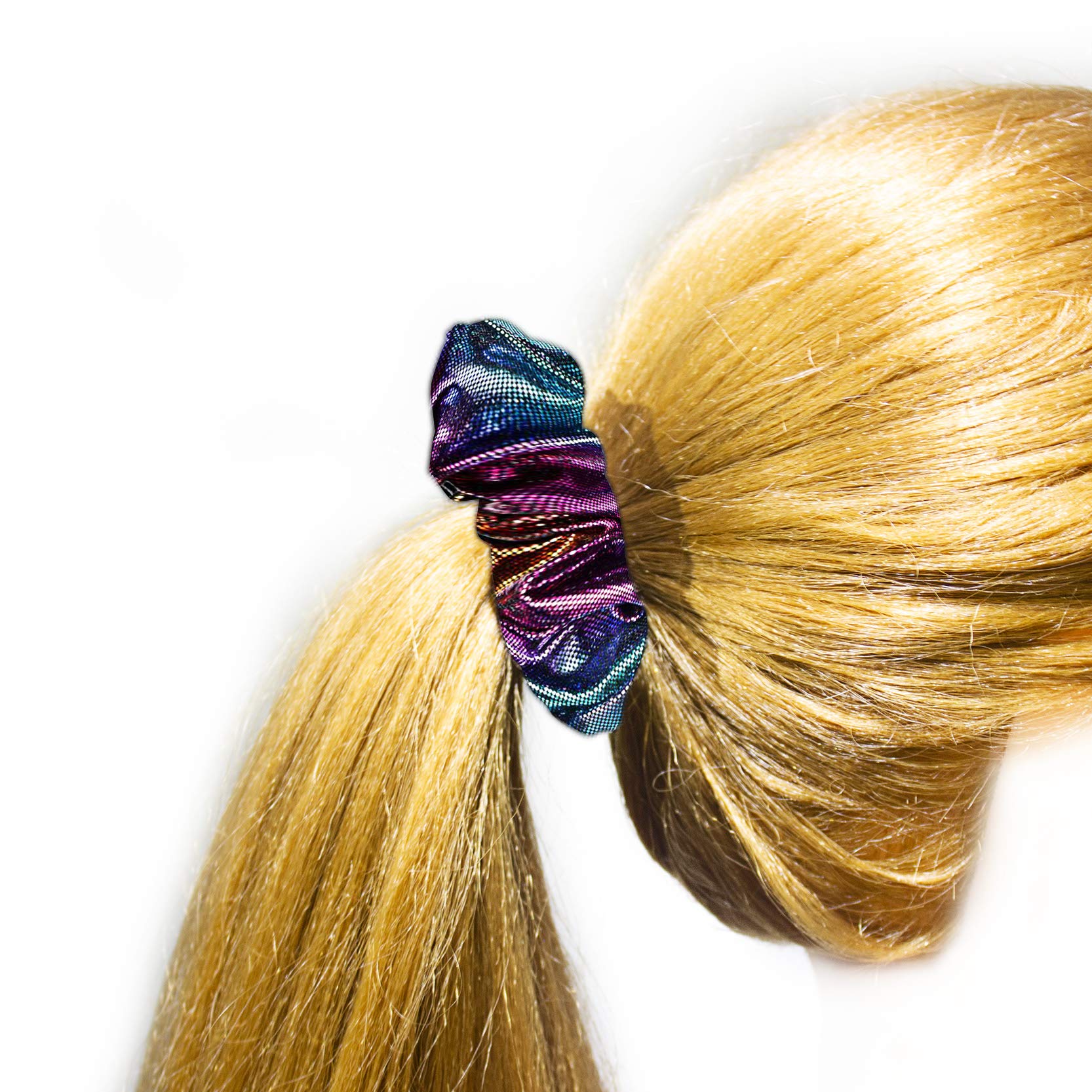 ACCGLORY 12-pack metallic scrunchies showing color variety.