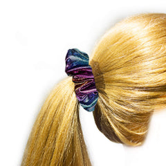 ACCGLORY 12-pack metallic scrunchies showing color variety.