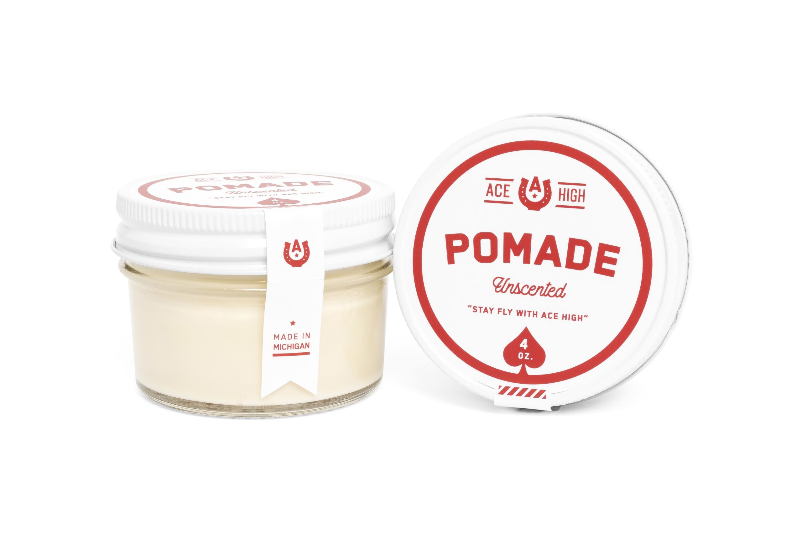 Ace High Pomade hands application demonstrates easy work-in for strong hold.