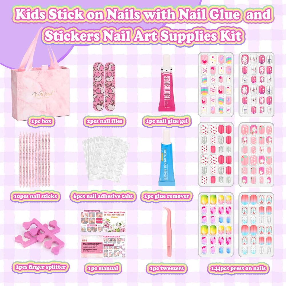 Acejoz nail tips variety showcases size and cute designs for easy matching