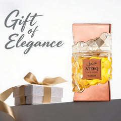 A CENTER Ateeq packaging signals luxury gifting or personal indulgence.