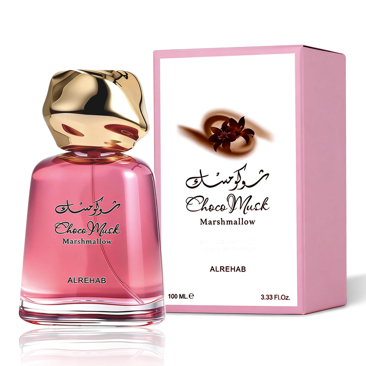 A CENTER Choco Musk Marshmallow bottle with gourmand notes for all-day wear.