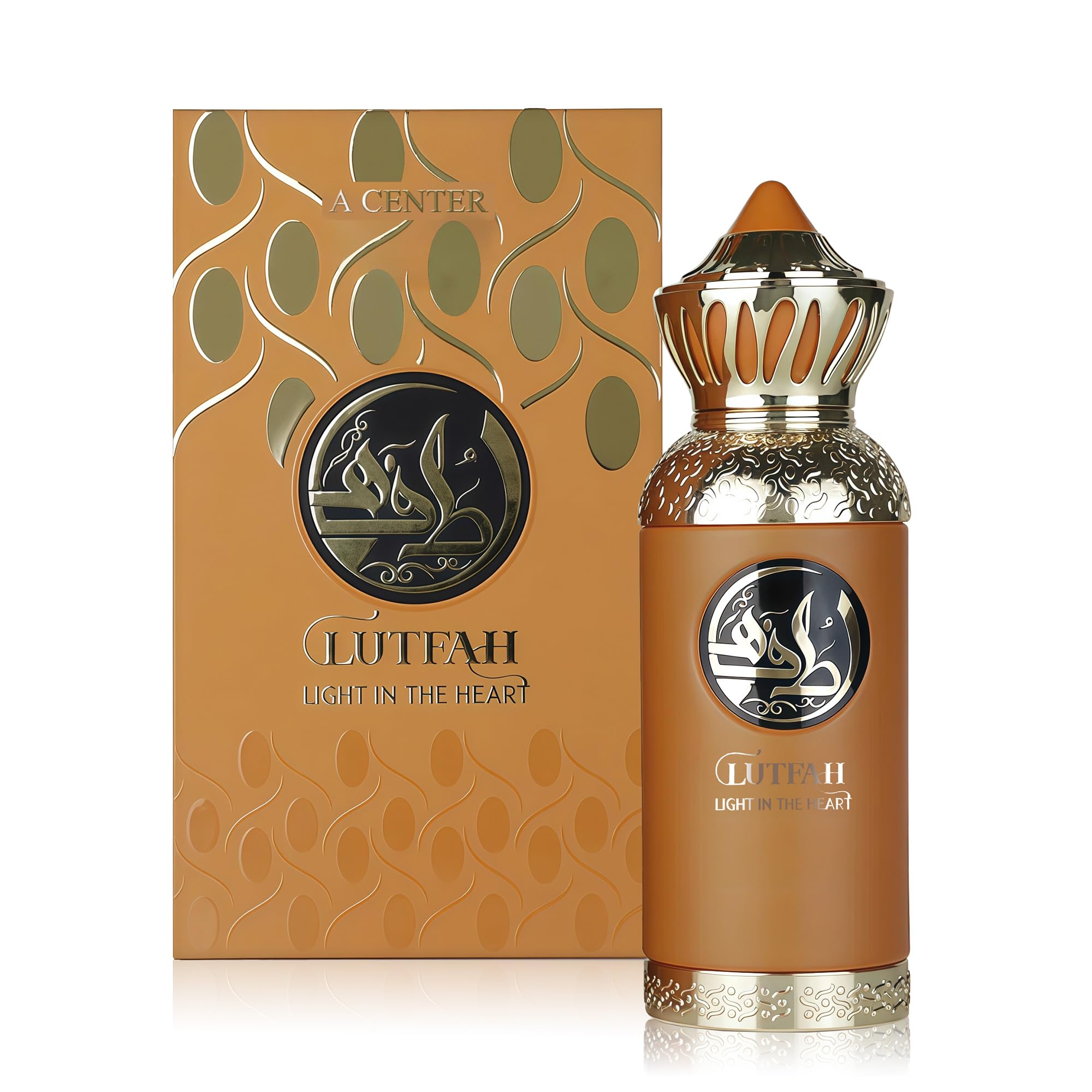 A CENTER Lutfah Light bottle in a heart shape evokes refined everyday elegance.