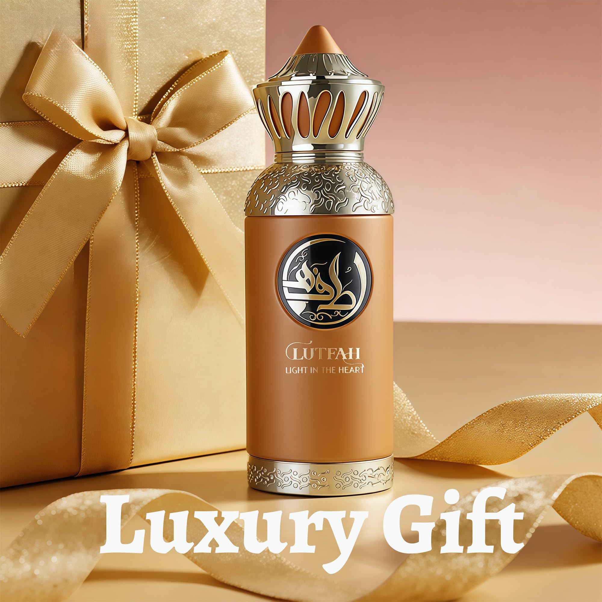A CENTER Lutfah Light back label focus highlights scent profile for confident daily use.
