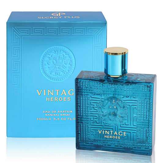 A CENTER Vintage Hero men's perfume bottle front view, ideal for daily confidence.