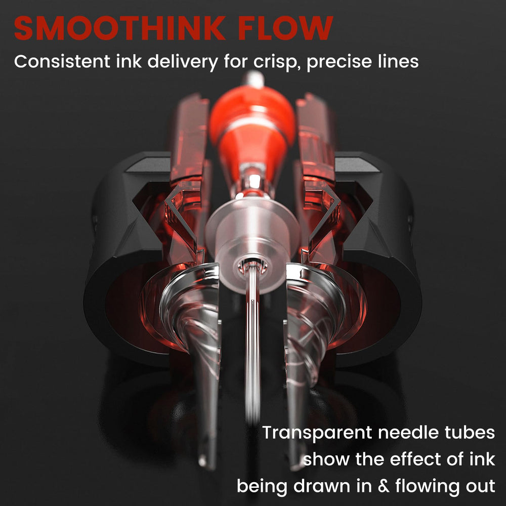 Ackbun anti-backflow membrane prevents ink spitback during sessions.