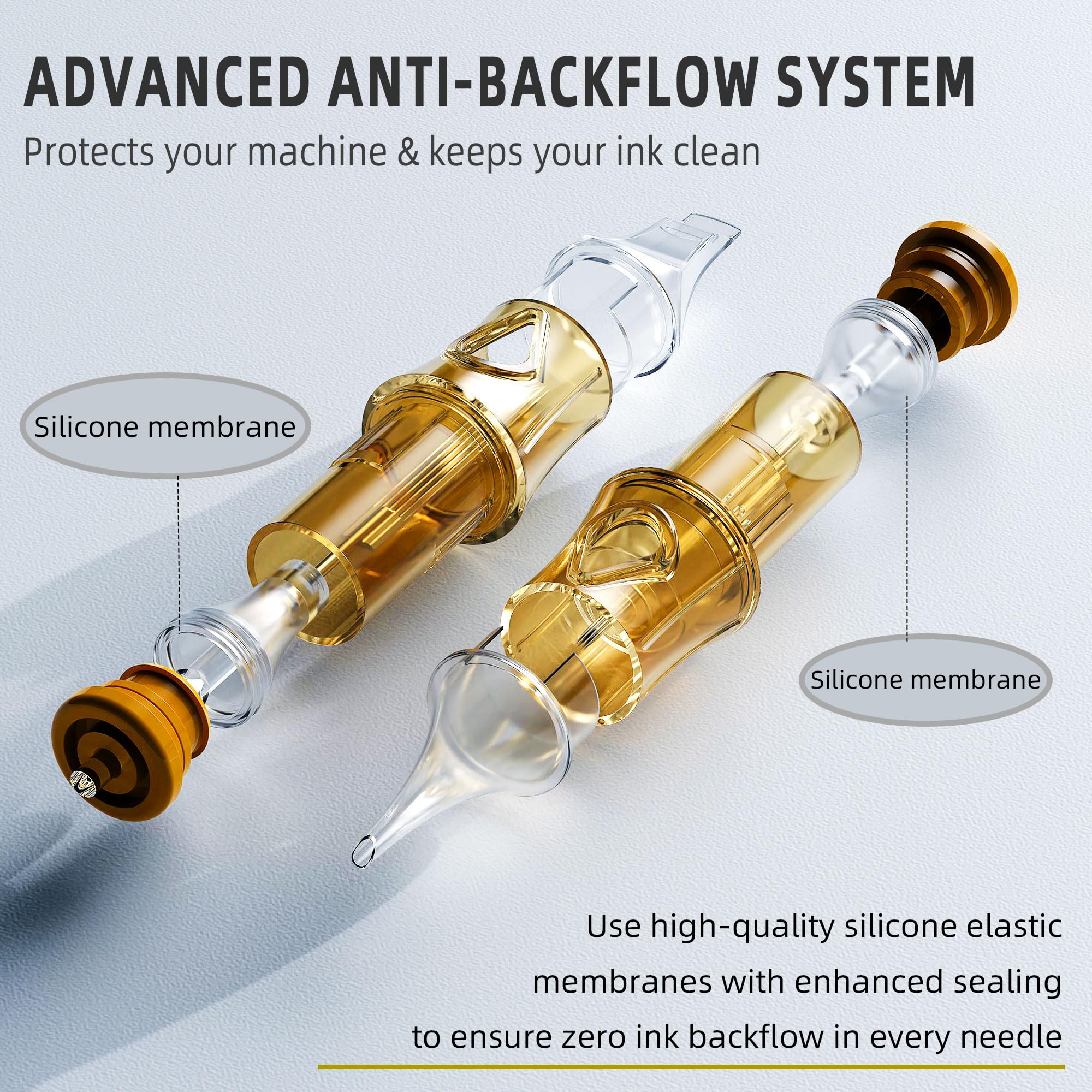 Ackbun medical-grade stainless steel needles ensure reliable, smooth shading