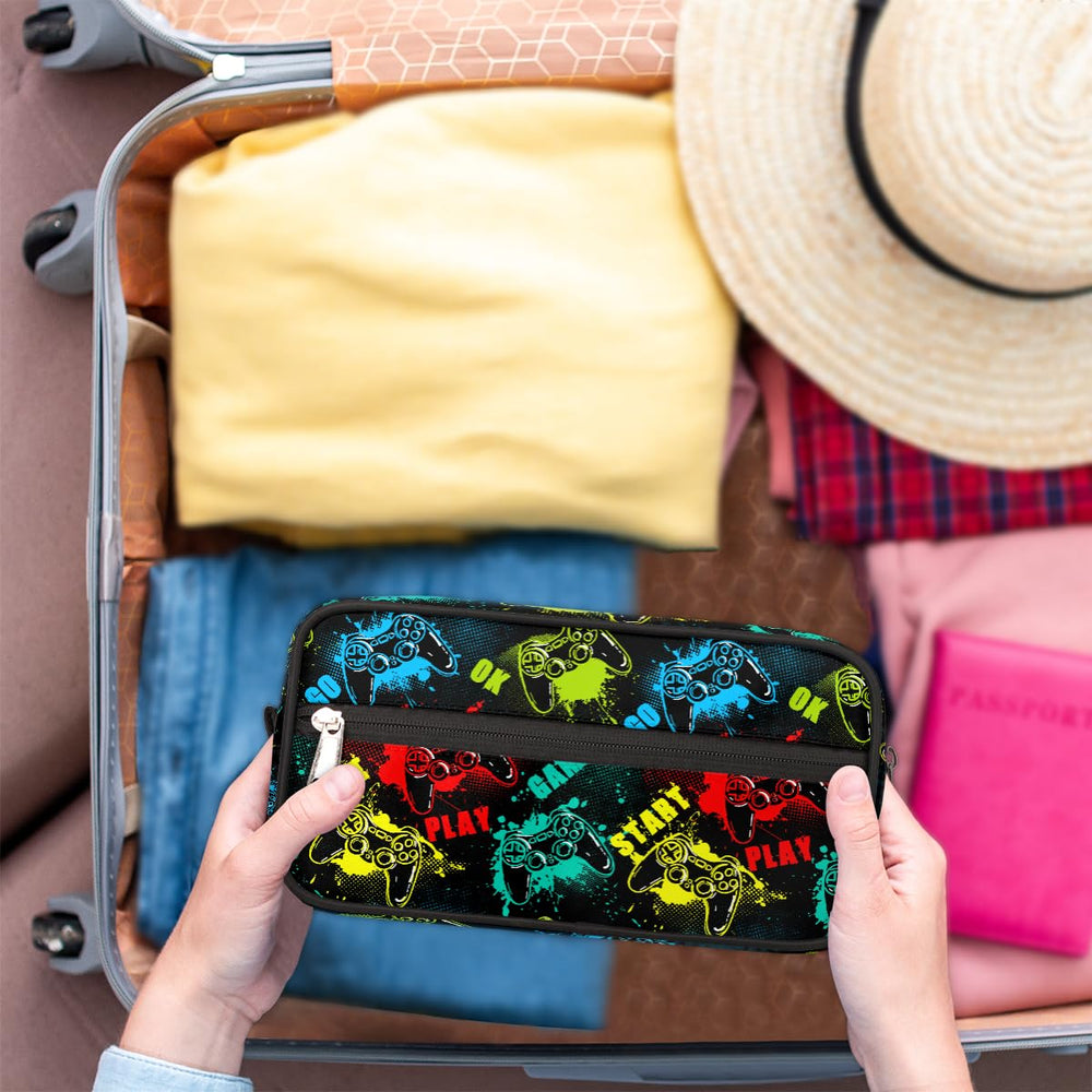 Ackutea game-controller design bag appeals to boys during travel adventures.