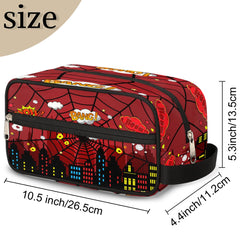 Vibrant red spider web print adds adventure-ready style on Ackutea bag