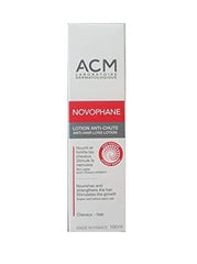 ACM Novophane ingredients chart highlights biotin and vitamins.