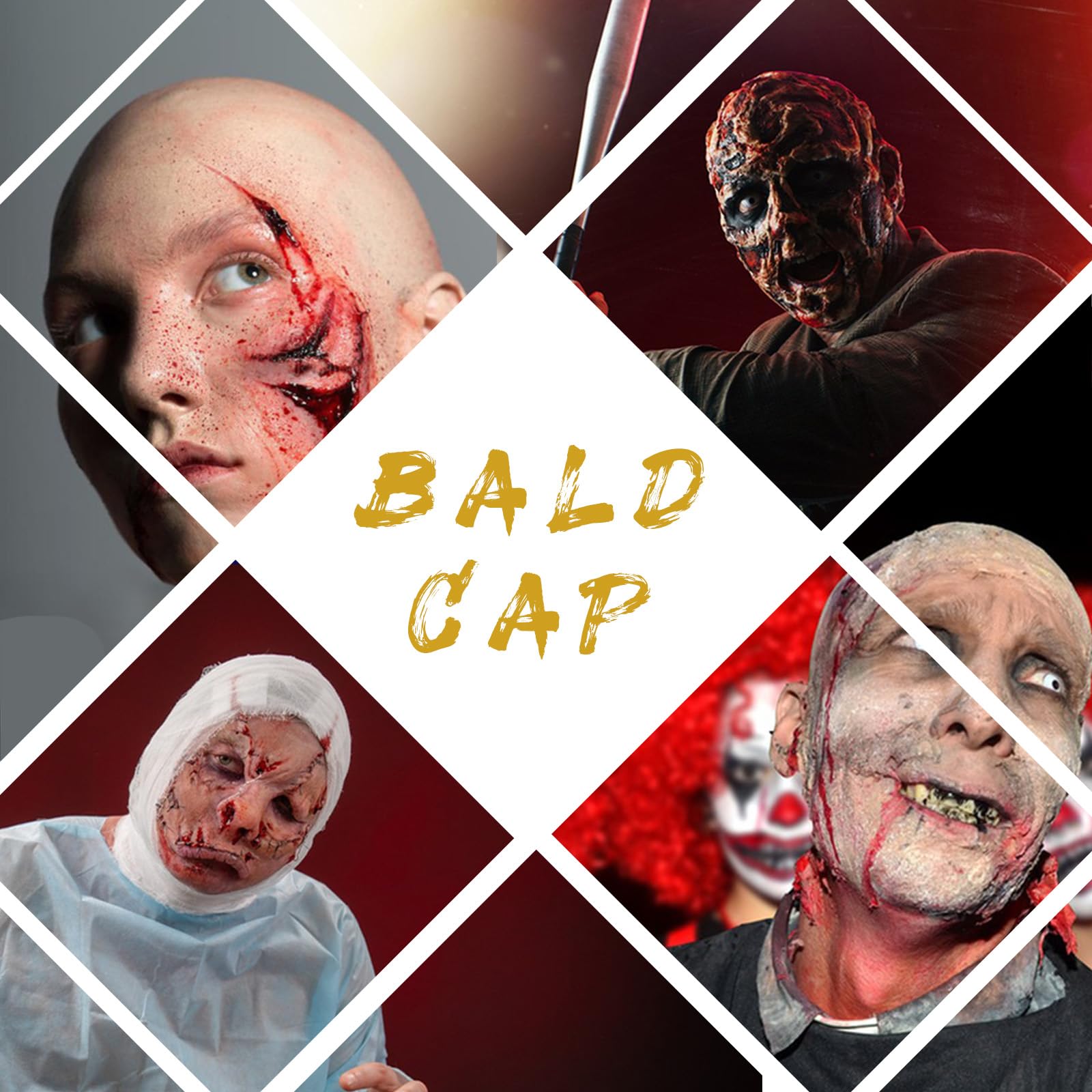Actabostte Bald Cap Kit liquid latex applied to blend edges seamlessly.