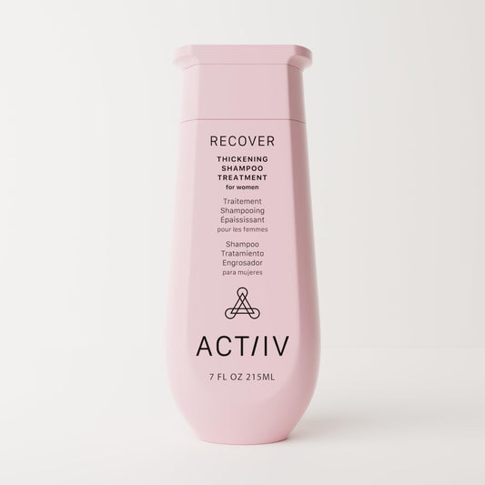 ACTIIV Recover thickening shampoo creamy lather demonstrates gentle cleansing