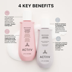 ACTIIV Recover shampoo application, scalp massage scene for easy refreshing wash