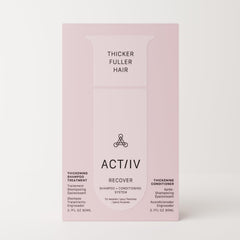 ACTIIV Recover travel duo bottle back, shows travel-friendly packaging for women