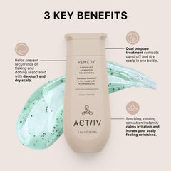 ACTIIV Remedy Dandruff Shampoo pump dispense for easy, mess-free application