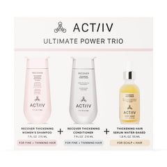 ACTIIV conditioner bottle nourishes strands and enhances fullness.