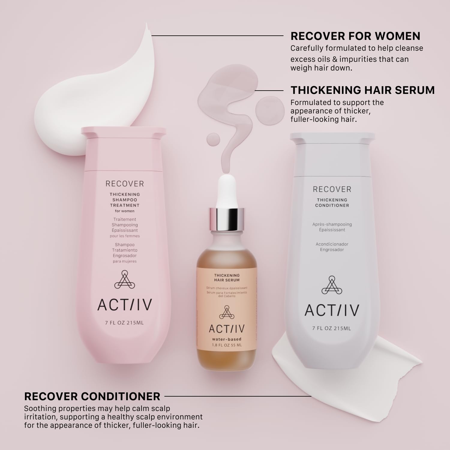 ACTIIV packaging box highlights vegan, color-safe trio branding.