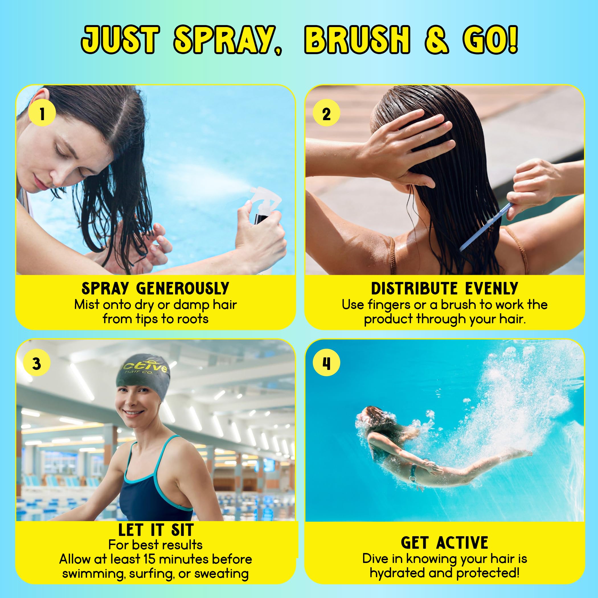 Active COCO bottle showing vitamin E for antioxidant protection of hair.