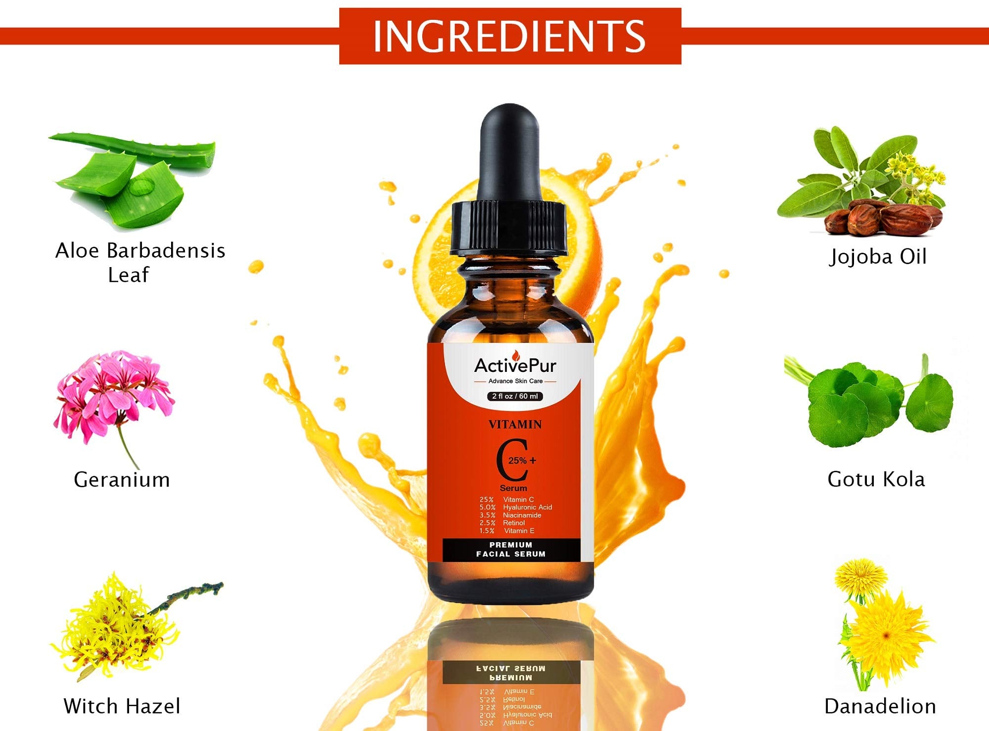 ActivePur Vitamin C Serum label closeup highlighting stability